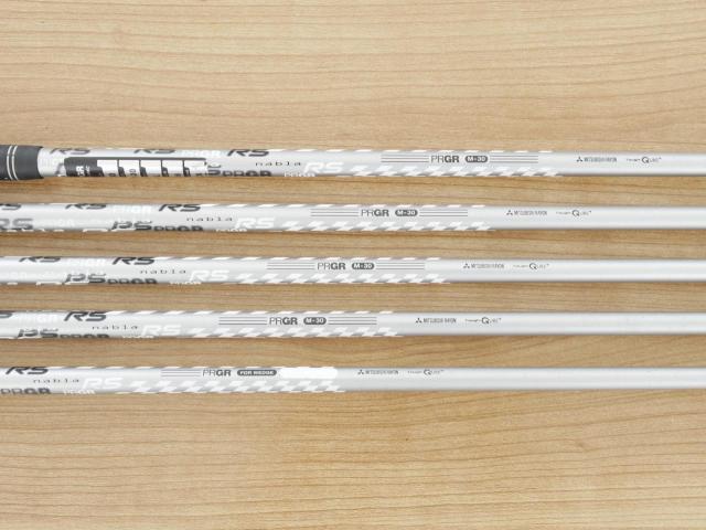 Lady club : All : ชุดเหล็ก PRGR ID Nabla RS Titan Face (ปี 2015 หน้าเด้ง ตีไกล) มีเหล็ก 7-Pw,Aw (5 ชิ้น) ก้านกราไฟต์ Mitsubishi Rayon M-30 (Flex L)