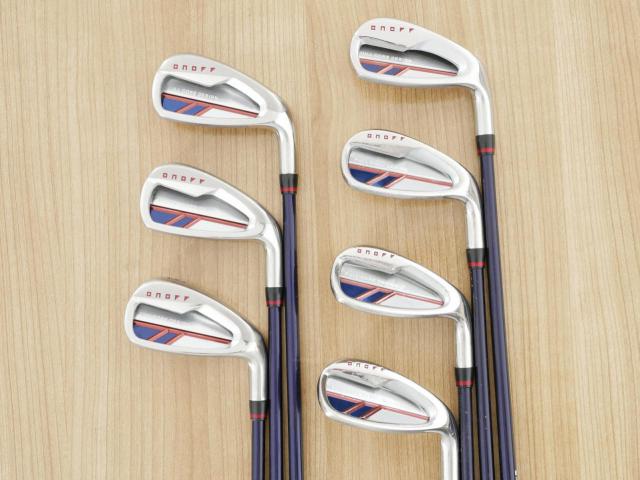 Iron set : Daiwa : ชุดเหล็ก Daiwa OnOff AKA (ออกปี 2021 หน้าเด้ง Maraging ยืดยุบได้ ตีง่าย นุ่ม ไกลมากๆ) มีเหล็ก 6-Pw,Aw,Sw (7 ชิ้น) ก้านกราไฟต์ Flex R