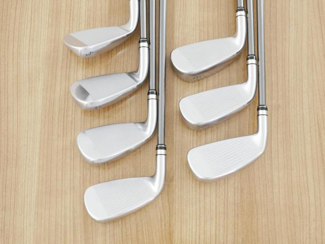 Lady club : All : ชุดเหล็กกระเทย PRGR Super Egg Iron (รุ่นปี 2023 ตัวท๊อปสุด หน้าเด้งเกินกฏ ใช้แข่งไม่ได้ ตีไกลมากๆ) มีเหล็ก 6-Pw,Aw,As (7 ชิ้น) ก้านกราไฟต์ Flex L (M-30)