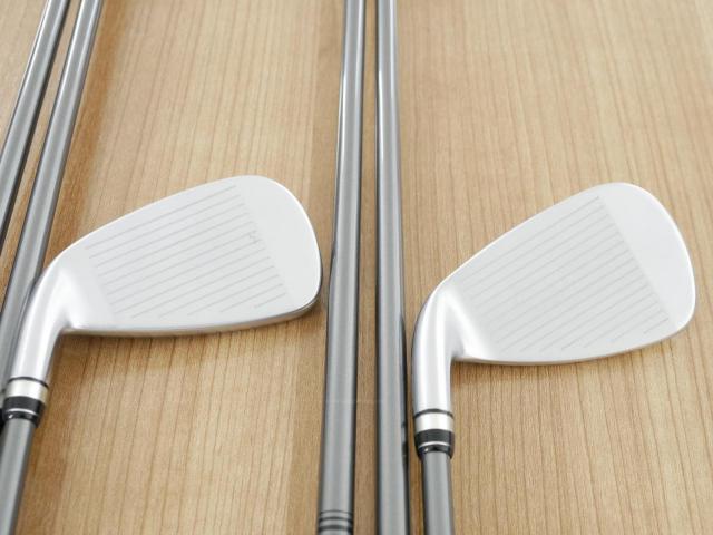 Lady club : All : ชุดเหล็กกระเทย PRGR Super Egg Iron (รุ่นปี 2023 ตัวท๊อปสุด หน้าเด้งเกินกฏ ใช้แข่งไม่ได้ ตีไกลมากๆ) มีเหล็ก 6-Pw,Aw,As (7 ชิ้น) ก้านกราไฟต์ Flex L (M-30)