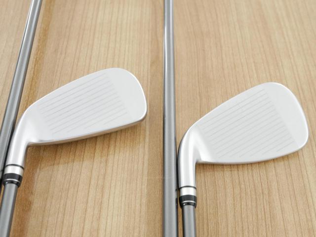 Lady club : All : ชุดเหล็กกระเทย PRGR Super Egg Iron (รุ่นปี 2023 ตัวท๊อปสุด หน้าเด้งเกินกฏ ใช้แข่งไม่ได้ ตีไกลมากๆ) มีเหล็ก 6-Pw,Aw,As (7 ชิ้น) ก้านกราไฟต์ Flex L (M-30)