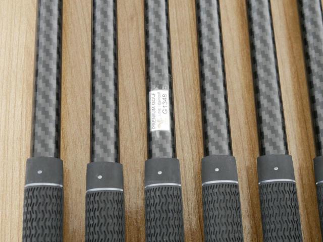 Lady club : All : ชุดเหล็กกระเทย PRGR Super Egg Iron (รุ่นปี 2023 ตัวท๊อปสุด หน้าเด้งเกินกฏ ใช้แข่งไม่ได้ ตีไกลมากๆ) มีเหล็ก 6-Pw,Aw,As (7 ชิ้น) ก้านกราไฟต์ Flex L (M-30)