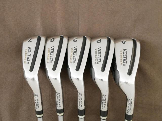 Iron set : Katana : ชุดเหล็กกระเทย Katana Voltio III G Series Hi (ตีง่าย ไกลมาก) มีเหล็ก 7-Pw,Aw (5 ชิ้น ระยะเทียบเท่า เหล็ก 6-Pw) ก้าน Tour AD VS-5 Flex R