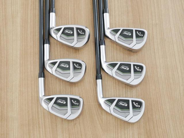 Iron set : Callaway : ชุดเหล็ก Callaway EPIC Star (ปี 2018 หน้าเด้ง โกงองศา ตีไกลมากๆ) มีเหล็ก 6-Pw,Aw (6 ชิ้น) ก้านกราไฟต์ Fujikura Speeder Evolution Flex R