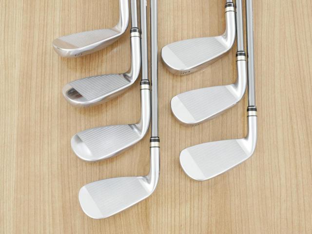 Iron set : PRGR : ชุดเหล็กกระเทย PRGR NEW Egg (ปี 2020 ตีง่ายและไกลมากๆ เด้งสุดๆ COR 0.82) มีเหล็ก 7-Pw,Aw,As,Sw (7 ชิ้น) ก้านกราไฟต์ M-35 Flex R2