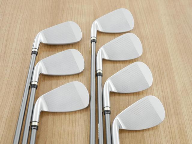 Iron set : PRGR : ชุดเหล็กกระเทย PRGR NEW Egg (ปี 2020 ตีง่ายและไกลมากๆ เด้งสุดๆ COR 0.82) มีเหล็ก 7-Pw,Aw,As,Sw (7 ชิ้น) ก้านกราไฟต์ M-35 Flex R2