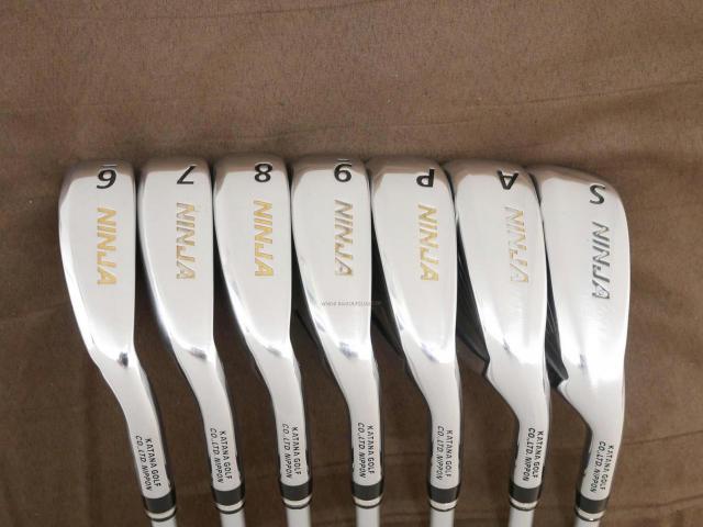 Iron set : Katana : ชุดเหล็ก Katana NINJA Hybrid Iron (รุ่นปี 2021 หน้าเด้ง ตีไกลมาก) มีเหล็ก 6-Pw,Aw,Sw (7 ชิ้น) ก้านกราไฟต์ Flex SR