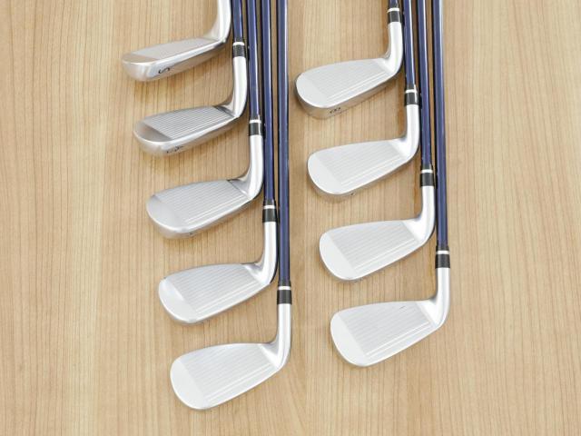 Iron set : Yamaha : ชุดเหล็ก Yamaha Inpres UD+2 (ออกปี 2021 ตีไกลที่สุด ไกลกว่าเหล็กทั่วไป 2 เบอร์ หน้าเด้ง COR 0.822) มีเหล็ก 5-Pw,Aw,As,Sw (9 ชิ้น เต็มเซ็ต) ก้านกราไฟต์ Fujikura Air Speeder M421i Flex R
