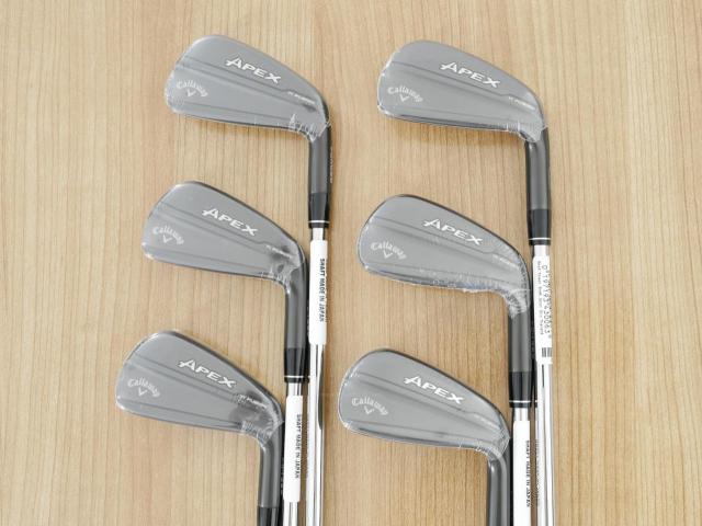 Iron set : Callaway : **ของใหม่ ยังไม่แกะพลาสติก** ชุดเหล็ก Callaway Apex Ti Fusion Black (รุ่นท็อปสุด แพงที่สุด ปี 2025 ของใหม่ 8 หมื่นบาท) มีเหล็ก 5-Pw (6 ชิ้น) ก้านเหล็ก NS Pro 950 NEO Flex S