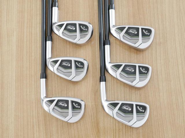 Iron set : Callaway : ชุดเหล็ก Callaway EPIC Star (ปี 2018 หน้าเด้ง โกงองศา ตีไกลมากๆ) มีเหล็ก 6-Pw,Aw (6 ชิ้น) ก้านกราไฟต์ Fujikura Speeder Evolution Flex R