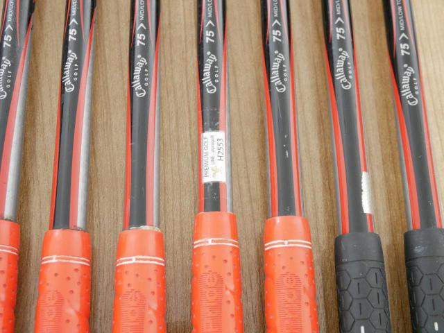 Iron set : Callaway : ชุดเหล็ก Callaway Big Bertha (ใบใหญ่ ตีง่าย) มีเหล็ก 4-Pw,Sw (8 ชิ้น) ก้านกราไฟต์ Flex R