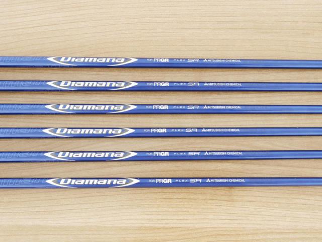 Iron set : PRGR : ชุดเหล็ก PRGR RS Maraging Face (ออกปี 2019 หน้าเด้ง) มีเหล็ก 5-Pw (6 ชิ้น) ก้านกราไฟต์ Mitsubishi Diamana Flex SR