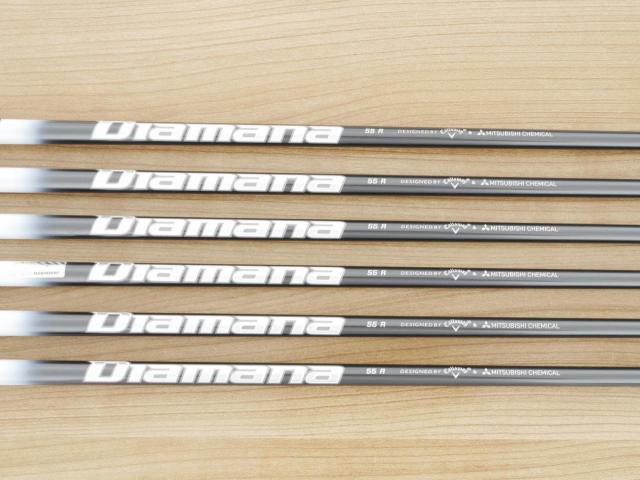 Iron set : Callaway : ชุดเหล็ก Callaway APEX DCB Forged (ปี 2022) มีเหล็ก 5-Pw (6 ชิ้น) ก้านกราไฟต์ Mitsubishi Diamana 55 Flex R