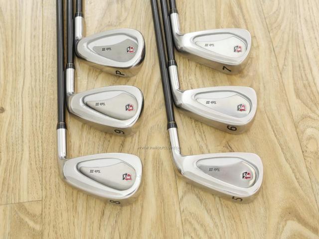 Iron set : Other Brand : ชุดเหล็ก Wilson TAB III (รุ่นท๊อปสุด หน้าเด้ง ตีไกล) มีเหล็ก 5-Pw (6 ชิ้น) ก้านกราไฟต์ Fujikura Speeder 801 Flex R