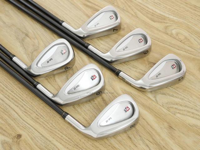 Iron set : Other Brand : ชุดเหล็ก Wilson TAB III (รุ่นท๊อปสุด หน้าเด้ง ตีไกล) มีเหล็ก 5-Pw (6 ชิ้น) ก้านกราไฟต์ Fujikura Speeder 801 Flex R