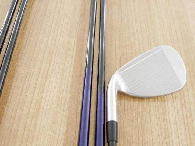 Iron set : Mizuno : ชุดเหล็ก Mizuno JPX EIII SV Titanium (ตัวท้อป ใบใหญ่ที่สุดของ Mizuno ตีง่ายมาก หน้าเด้ง ตีไกล) มีเหล็ก 6-Pw (5 ชิ้น) ก้านกราไฟต์ Flex SR