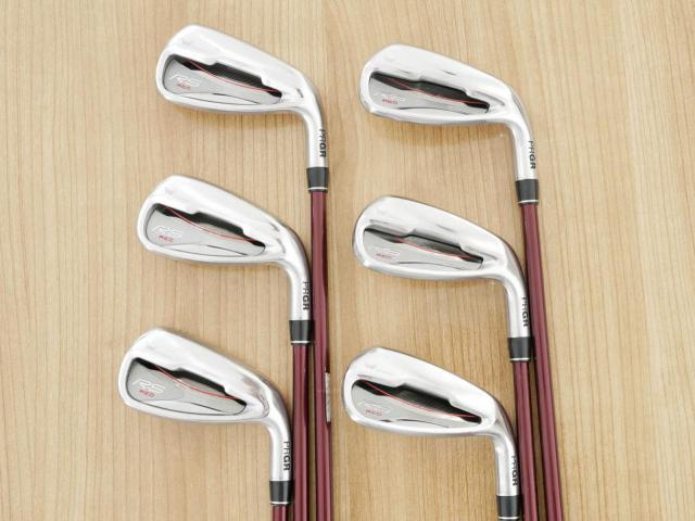 Iron set : PRGR : ชุดเหล็ก PRGR RS Red (รุ่นปี 2020 หน้าเด้ง ตีไกลมาก) มีเหล็ก 6-Pw,Aw (6 ชิ้น) ก้านกราไฟต์ Fujikura Speeder Evolution Flex R