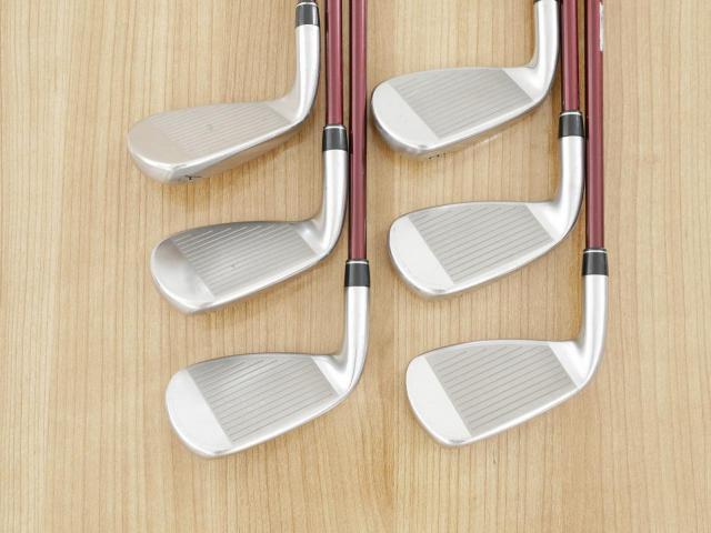 Iron set : PRGR : ชุดเหล็ก PRGR RS Red (รุ่นปี 2020 หน้าเด้ง ตีไกลมาก) มีเหล็ก 6-Pw,Aw (6 ชิ้น) ก้านกราไฟต์ Fujikura Speeder Evolution Flex R