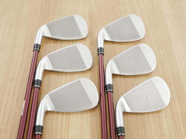Iron set : PRGR : ชุดเหล็ก PRGR RS Red (รุ่นปี 2020 หน้าเด้ง ตีไกลมาก) มีเหล็ก 6-Pw,Aw (6 ชิ้น) ก้านกราไฟต์ Fujikura Speeder Evolution Flex R