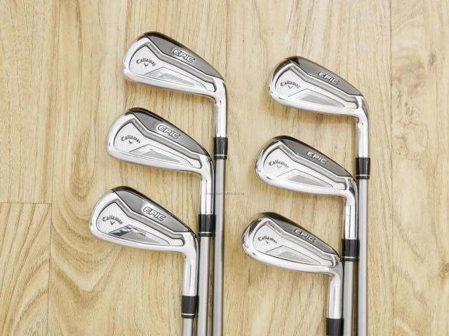 Iron set : Callaway : ชุดเหล็ก Callaway EPIC Forged Star (รุ่นท้อปสุด ปี 2020 ตีไกลกว่าปกติ 2 เบอร์) มีเหล็ก 6-Pw,Aw (6 ชิ้น) ก้านกราไฟต์ Fujikura Speeder Evolution Flex SR