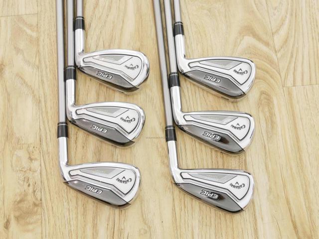 Iron set : Callaway : ชุดเหล็ก Callaway EPIC Forged Star (รุ่นท้อปสุด ปี 2020 ตีไกลกว่าปกติ 2 เบอร์) มีเหล็ก 6-Pw,Aw (6 ชิ้น) ก้านกราไฟต์ Fujikura Speeder Evolution Flex SR