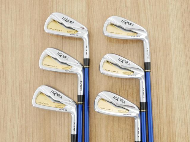 Iron set : Honma : **ก้าน 3 ดาว** ชุดเหล็ก Honma Tour World TW727P (Forged) มีเหล็ก 5-10 (6 ชิ้น) ก้านกราไฟต์ ARMRQ 8 (54) Flex R (3 ดาว)