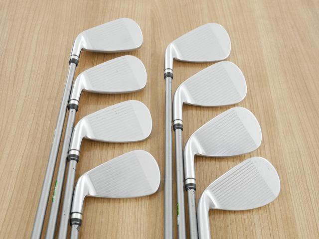 Iron set : PRGR : **มีตำหนิ** ชุดเหล็กกระเทย PRGR Egg PC (รุ่นปี 2019 ตีง่ายและไกลมากๆ โกงสุดๆ) มีเหล็ก 6-Pw,Aw,As,Sw (8 ชิ้น) ก้านกราไฟต์ M-40 Flex SR