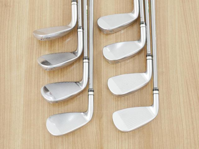 Iron set : PRGR : **มีตำหนิ** ชุดเหล็กกระเทย PRGR Egg PC (รุ่นปี 2019 ตีง่ายและไกลมากๆ โกงสุดๆ) มีเหล็ก 6-Pw,Aw,As,Sw (8 ชิ้น) ก้านกราไฟต์ M-40 Flex SR