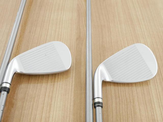 Iron set : PRGR : **มีตำหนิ** ชุดเหล็กกระเทย PRGR Egg PC (รุ่นปี 2019 ตีง่ายและไกลมากๆ โกงสุดๆ) มีเหล็ก 6-Pw,Aw,As,Sw (8 ชิ้น) ก้านกราไฟต์ M-40 Flex SR