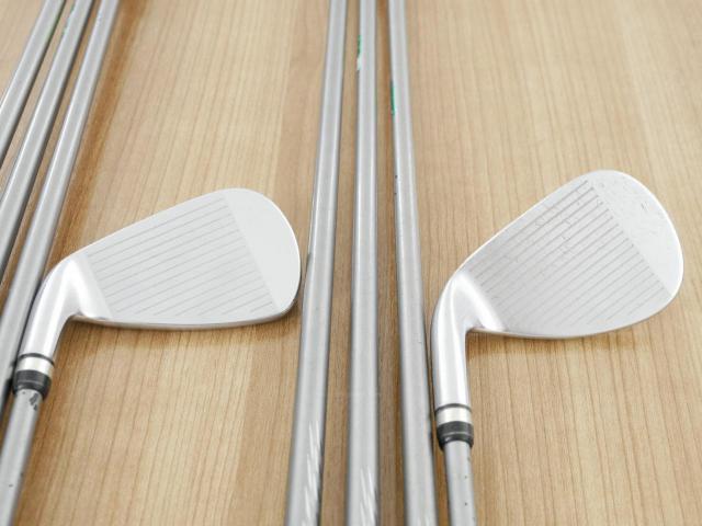 Iron set : PRGR : **มีตำหนิ** ชุดเหล็กกระเทย PRGR Egg PC (รุ่นปี 2019 ตีง่ายและไกลมากๆ โกงสุดๆ) มีเหล็ก 6-Pw,Aw,As,Sw (8 ชิ้น) ก้านกราไฟต์ M-40 Flex SR