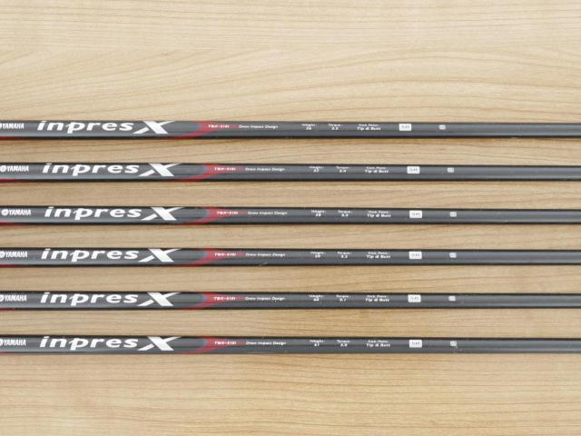 Iron set : Yamaha : ชุดเหล็ก Yamaha Inpres X D Black (หน้า Maraging เด้ง ไกลมากๆ) มีเหล็ก 5-Pw (6 ชิ้น) ก้านกราไฟต์ Flex SR