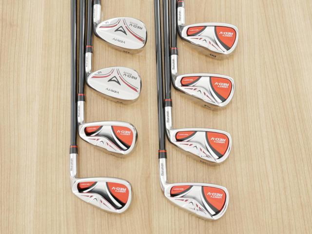 Iron set : Maruman : ชุดเหล็ก Maruman Red-V (ใบใหญ่ ตีง่าย) มีเหล็ก 5-Pw,Aw,Sw (8 ชิ้น) ก้านกราไฟต์ Flex S