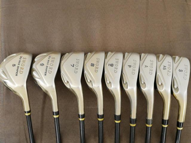 Iron set : Katana : ชุดเหล็กกระเทย Katana Izu Max Sniper มีเหล็ก 5-Pw,Aw,As,Sw (9 ชิ้น เบอร์ 5 ตีระยะเท่าเหล็ก 4 ปกติ) ก้านกราไฟต์ Flex R