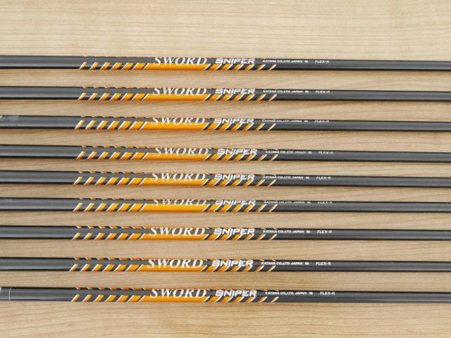 Iron set : Katana : ชุดเหล็กกระเทย Katana Izu Max Sniper มีเหล็ก 5-Pw,Aw,As,Sw (9 ชิ้น เบอร์ 5 ตีระยะเท่าเหล็ก 4 ปกติ) ก้านกราไฟต์ Flex R