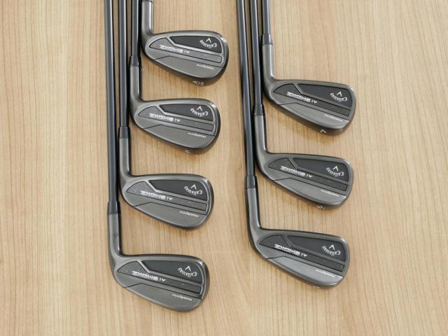 Iron set : Callaway : ชุดเหล็ก Callaway Paradym Ai Smoke Black (หายากมากๆ หล่อมาก ออกปี 2024 ตีง่ายมาก ไกล Japan Spec.) มีเหล็ก 5-Pw,Aw (7 ชิ้น) ก้านเหล็ก ELEVATE MPH 95 Flex R