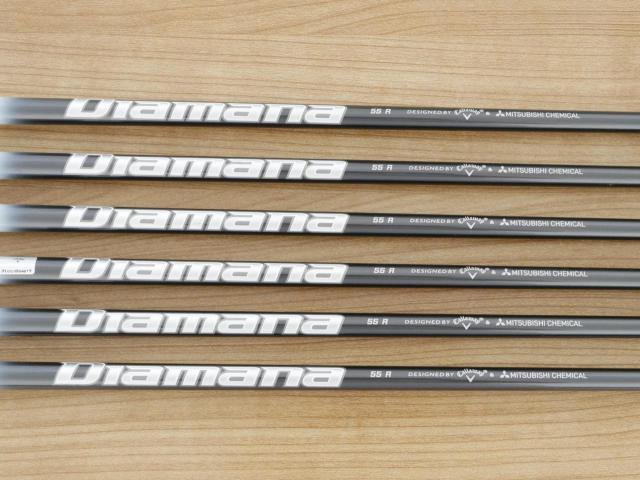 Iron set : Callaway : ชุดเหล็ก Callaway APEX DCB Forged (ปี 2022) มีเหล็ก 5-Pw (6 ชิ้น) ก้านกราไฟต์ Mitsubishi Diamana 55 Flex R