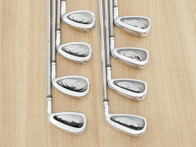 Iron set : PRGR : **มีตำหนิ** ชุดเหล็กกระเทย PRGR Egg PC (รุ่นปี 2019 ตีง่ายและไกลมากๆ โกงสุดๆ) มีเหล็ก 6-Pw,Aw,As,Sw (8 ชิ้น) ก้านกราไฟต์ M-40 Flex SR