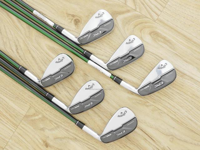 Iron set : Callaway : ชุดเหล็ก Callaway EPIC Max Fast (รุ่นแพงสุด ไกลสุดของ Callaway ปี 2021) มีเหล็ก 6-Pw,Aw (6 ชิ้น) ก้านกราไฟต์ Fujikura Speeder Evolution Flex R