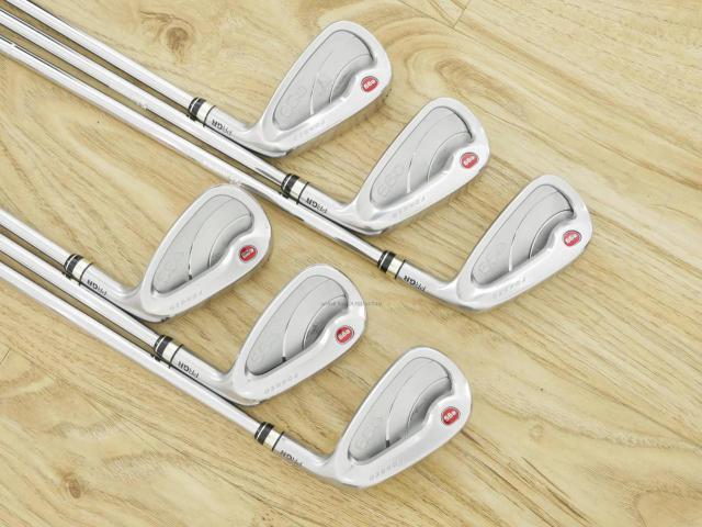 Iron set : PRGR : ชุดเหล็กกระเทย PRGR NEW Egg Forged (รุ่นปี 2020 ตีง่ายและไกลมากๆ เด้งสุดๆ COR 0.82) มีเหล็ก 6-Pw,Aw (6 ชิ้น) ก้านเหล็ก NS Pro Modus 105 Flex R