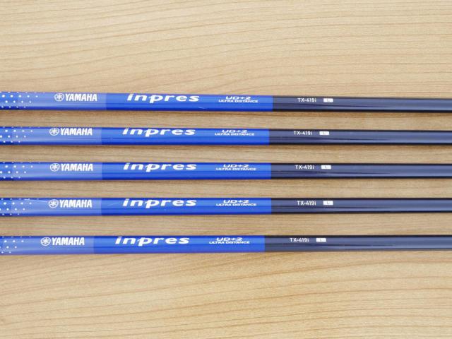 Lady club : All : ชุดเหล็ก Yamaha Inpres UD+2 (ออกปี 2019 ตีไกลที่สุด ไกลกว่าเหล็กทั่วไป 2 เบอร์ หน้าเด้ง COR 0.822) มีเหล็ก 7-Pw,Sw (5 ชิ้น) ก้านกราไฟต์ Flex L