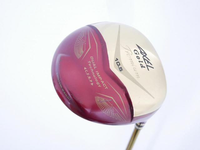 Driver : Tsuruya : ไดรเวอร์ Tsuruya AXEL Gold Premium IV (รุ่นปี 2021 ตัวท๊อป หน้าเด้งสุดๆ COR 0.87 ของใหม่ 4 หมื่น) Loft 10.5 Flex R
