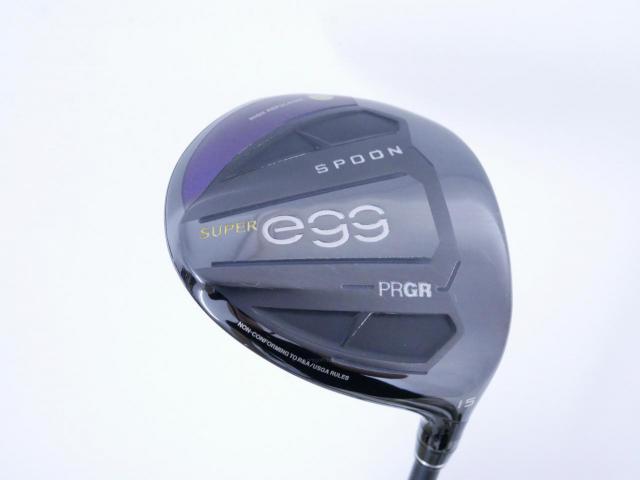Fairway Wood : PRGR : หัวไม้ 3 PRGR Super Egg (รุ่นปี 2021 หน้าเด้งเกินกฏ COR 0.84 หายากมาก) Loft 15 ก้าน UST Mamiya ATTAS MB FW 55 Flex SR