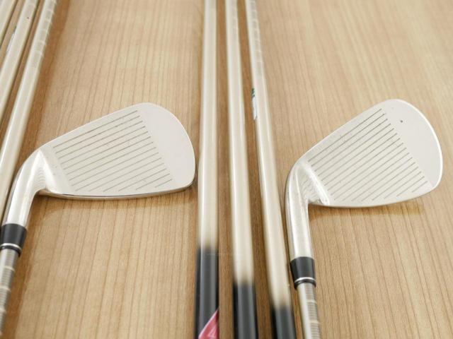 Iron set : PRGR : ชุดเหล็ก PRGR ID Nabla Red (รุ่นท๊อปสุด หน้าเด้ง ไกลมาก) มีเหล็ก 5-Pw,Aw,Sw (8 ชิ้น) ก้านกราไฟต์ M-40 Flex SR