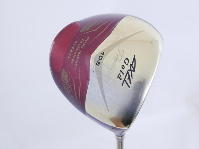 Driver : Tsuruya : ไดรเวอร์ Tsuruya AXEL Gold Premium IV (รุ่นปี 2021 ตัวท๊อป หน้าเด้งสุดๆ COR 0.87 ของใหม่ 4 หมื่น) Loft 10.5 Flex R