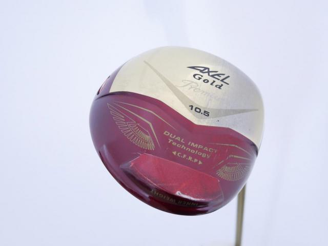 Driver : Tsuruya : ไดรเวอร์ Tsuruya AXEL Gold Premium IV (รุ่นปี 2021 ตัวท๊อป หน้าเด้งสุดๆ COR 0.87 ของใหม่ 4 หมื่น) Loft 10.5 Flex R