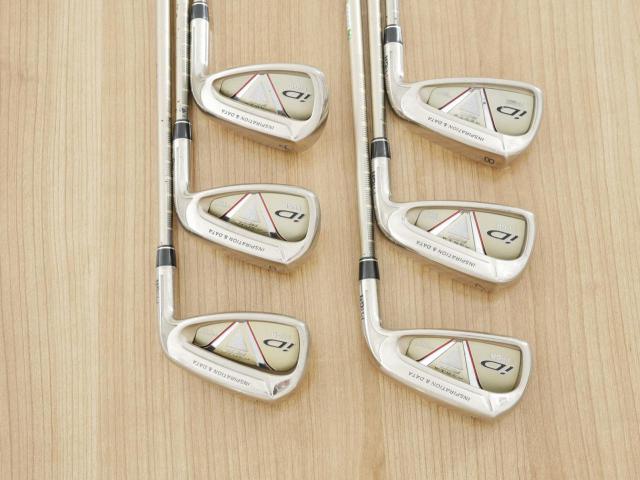 Iron set : PRGR : ชุดเหล็ก PRGR ID Nabla Red (รุ่นท๊อปสุด หน้าเด้ง ไกลมาก) มีเหล็ก 6-Pw,Aw (6 ชิ้น) ก้านกราไฟต์ M-37 Flex R