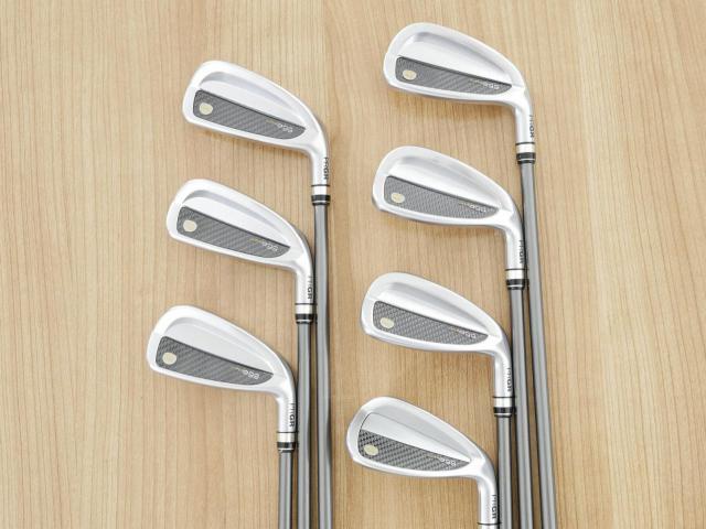 Lady club : All : ชุดเหล็กกระเทย PRGR Super Egg Iron (รุ่นปี 2023 ตัวท๊อปสุด หน้าเด้งเกินกฏ ใช้แข่งไม่ได้ ตีไกลมากๆ) มีเหล็ก 6-Pw,Aw,As (7 ชิ้น) ก้านกราไฟต์ Flex L (M-30)