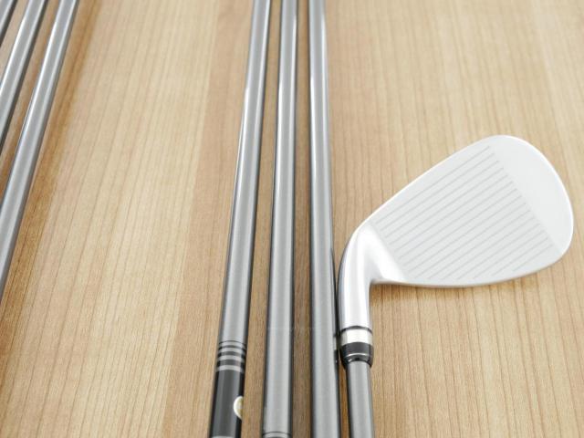 Lady club : All : ชุดเหล็กกระเทย PRGR Super Egg Iron (รุ่นปี 2023 ตัวท๊อปสุด หน้าเด้งเกินกฏ ใช้แข่งไม่ได้ ตีไกลมากๆ) มีเหล็ก 6-Pw,Aw,As (7 ชิ้น) ก้านกราไฟต์ Flex L (M-30)