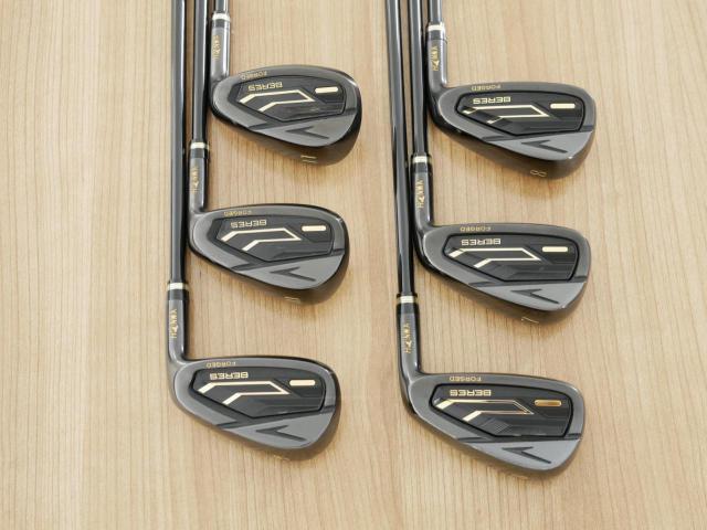 Iron set : Honma : ชุดเหล็ก Honma Beres 09 Forged Black (รุ่นล่าสุด ออกปี 2024 สวยมากๆ) มีเหล็ก 6-11 (6 ชิ้น เทียบเท่า 6-Pw) ก้าน ARMRQ FX Flex R