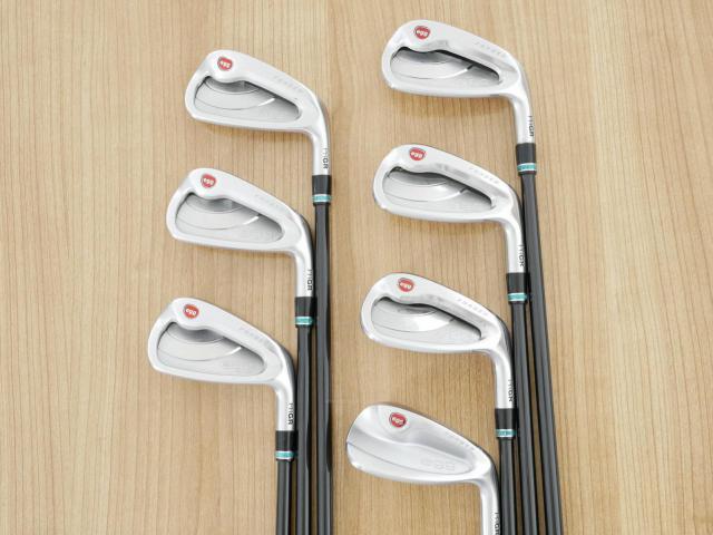 Iron set : PRGR : ชุดเหล็กกระเทย PRGR NEW Egg Forged (รุ่นปี 2020 ตีง่ายและไกลมากๆ เด้งสุดๆ COR 0.82) มีเหล็ก 6-Pw,Aw,As (7 ชิ้น) ก้านกราไฟต์ UST Mamiya ATTAS FF 85 Flex S